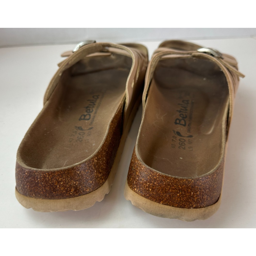 Birkenstock Betula Granada Slides Strappy Sandals Khaki Tan Peach US Size 9 - Picture 9 of 16